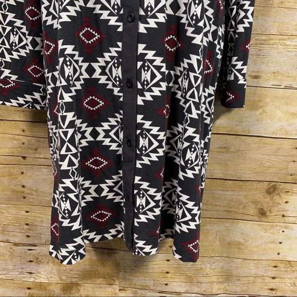 Pendleton tribal Aztec print button up shirt dress size medium - Picture 15 of 16
